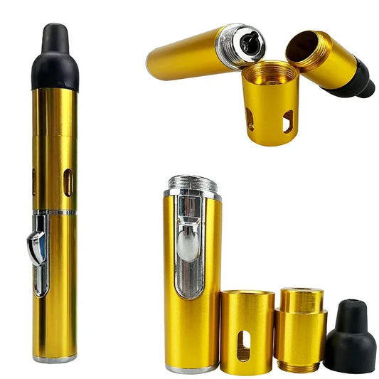 Puffy Built-In Jet Lighter Pipe