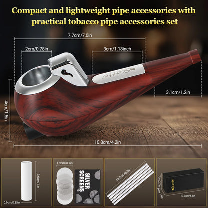 Classic Pipe With Built In Lighter